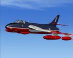 FSX Alphasim Hawker Hunter RAF Red White and Blue Textures